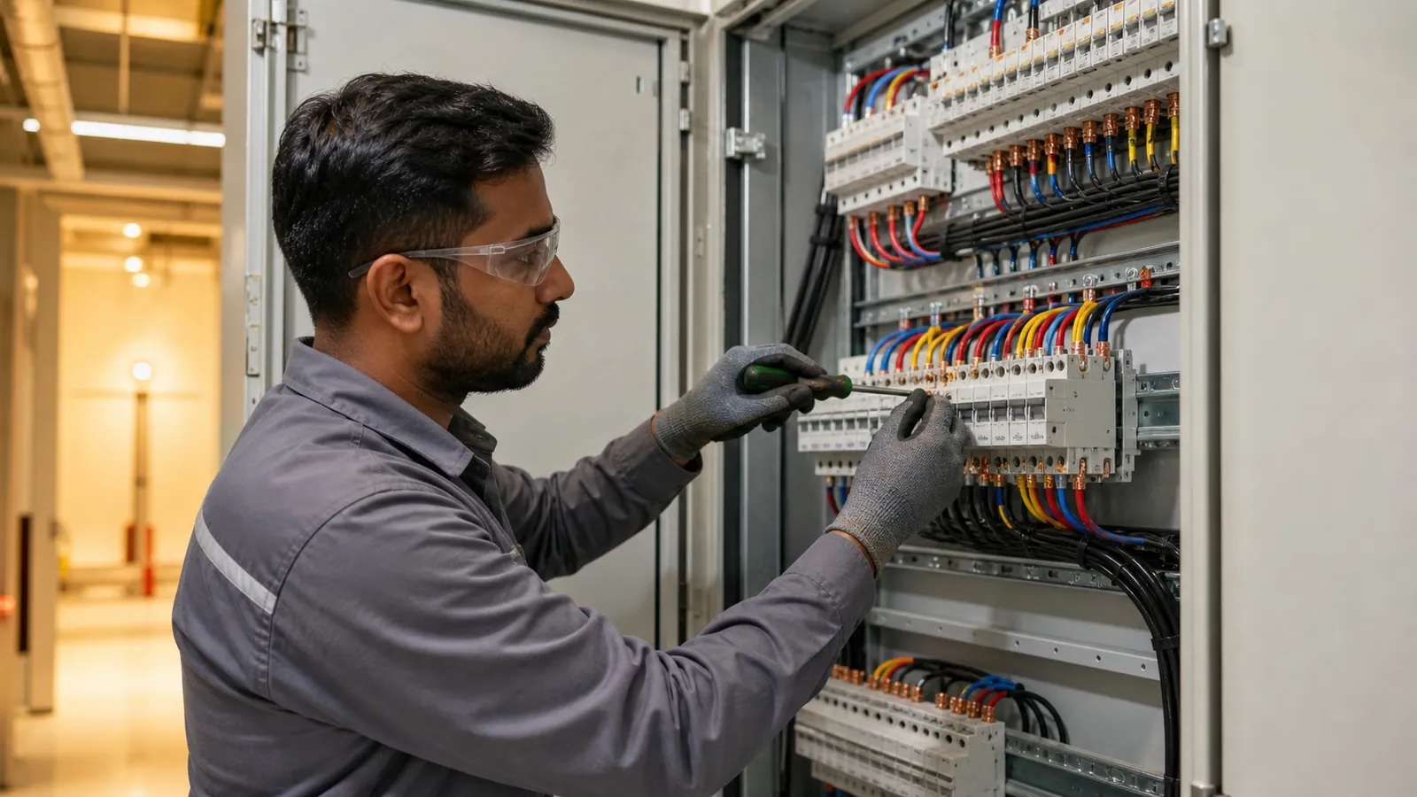 Electrical distribution board installation for a commercial fit-out in Dubai